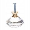 Galka Glamour Kryształ 40 mm DIAMOND Złota