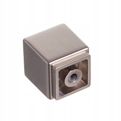 Gałka meblowa kwadrat SZLIFOWANA, INOX