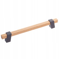 Uchwyt meblowy drewniany,GRAFIT-BROKAT roz.192 mm