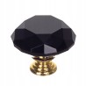 Galka Glamour Kryształ 40 mm DIAMOND Czarno-Złota