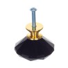 Galka Glamour Kryształ 40 mm DIAMOND Czarno-Złota
