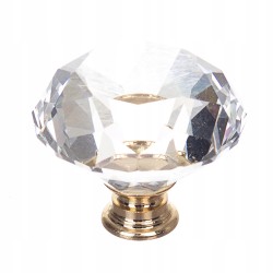 Galka Glamour Kryształ 40 mm DIAMOND Złota